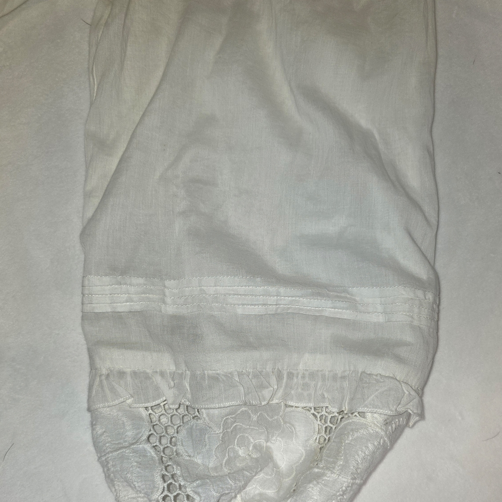 Cleobella White Eyelet Lace Wrap Mini Dress Boho Luxury Organic Summer Small - Picture 9 of 10